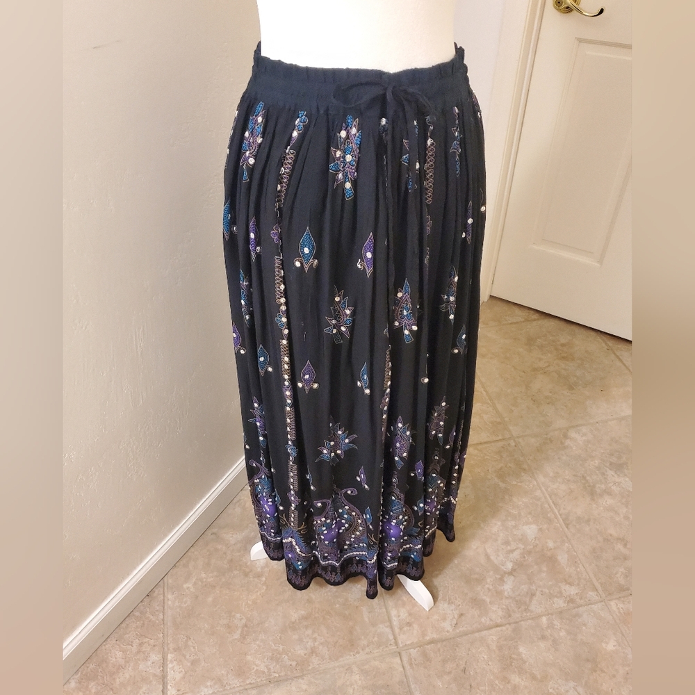 Dress Barn Embellished Black Skirt